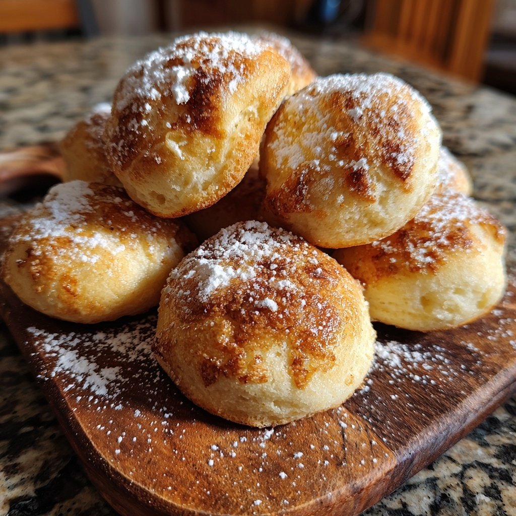 Quarkbällchen mit Joghurtteig
