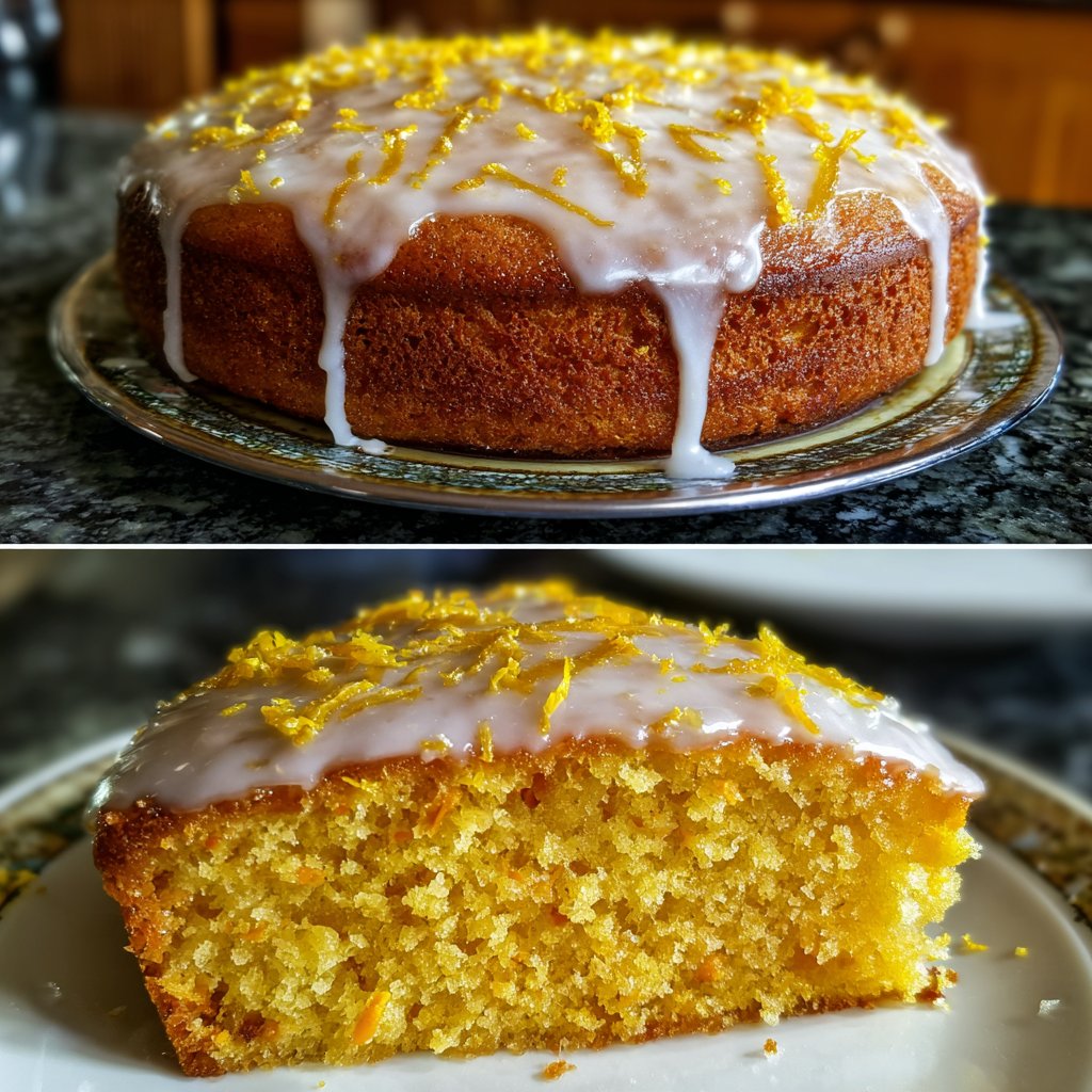 Karottenkuchen Mit Zitronenglasur