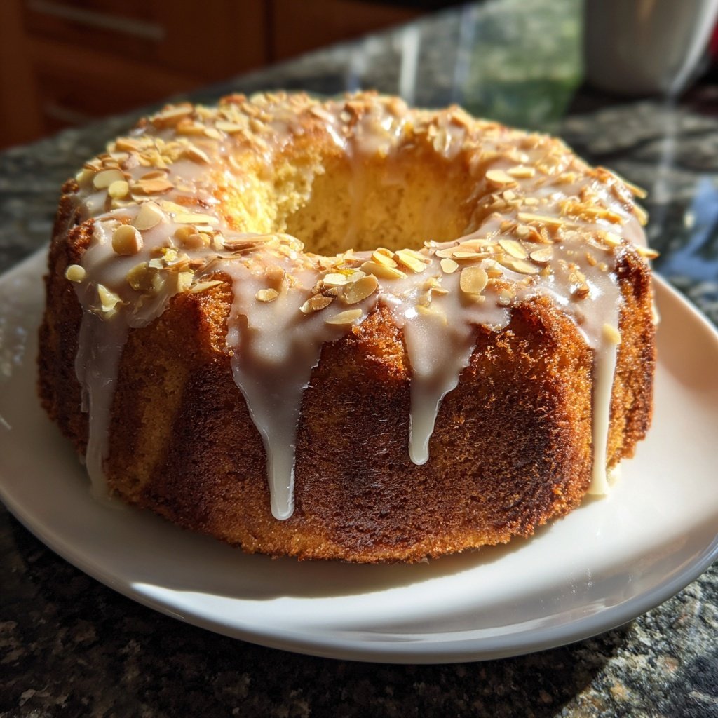 Zitronenkuchen mit Mandeln