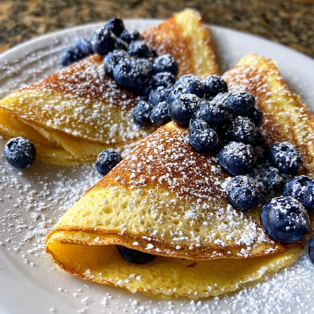 Pfannkuchen mit Heidelbeeren