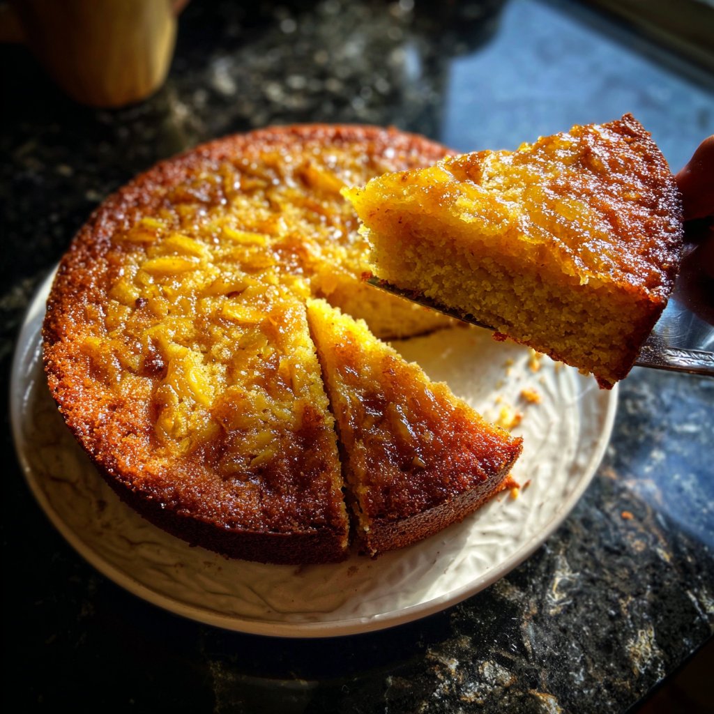 Blechkuchen mit Apfelkompott