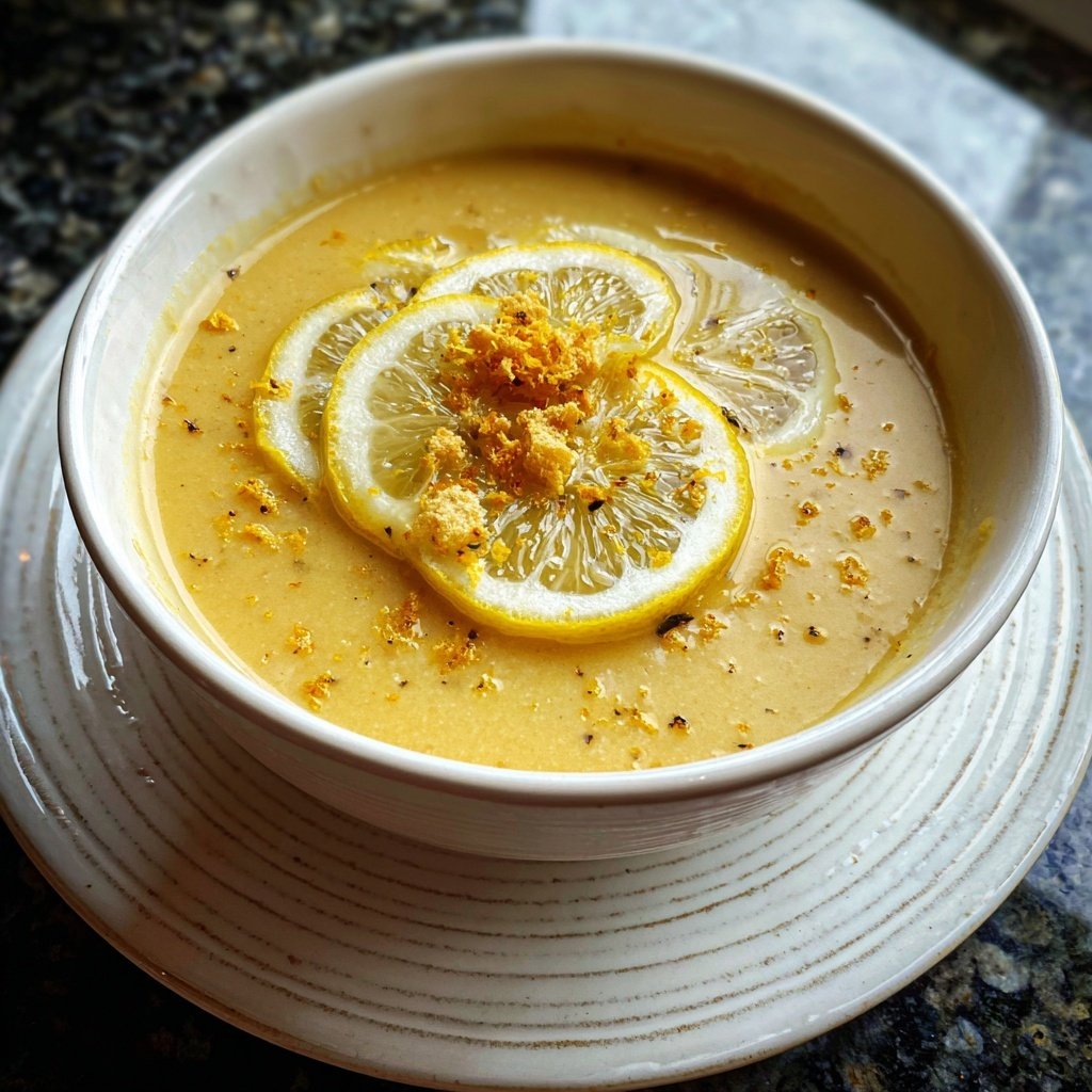 Linsensuppe mit Zitrone