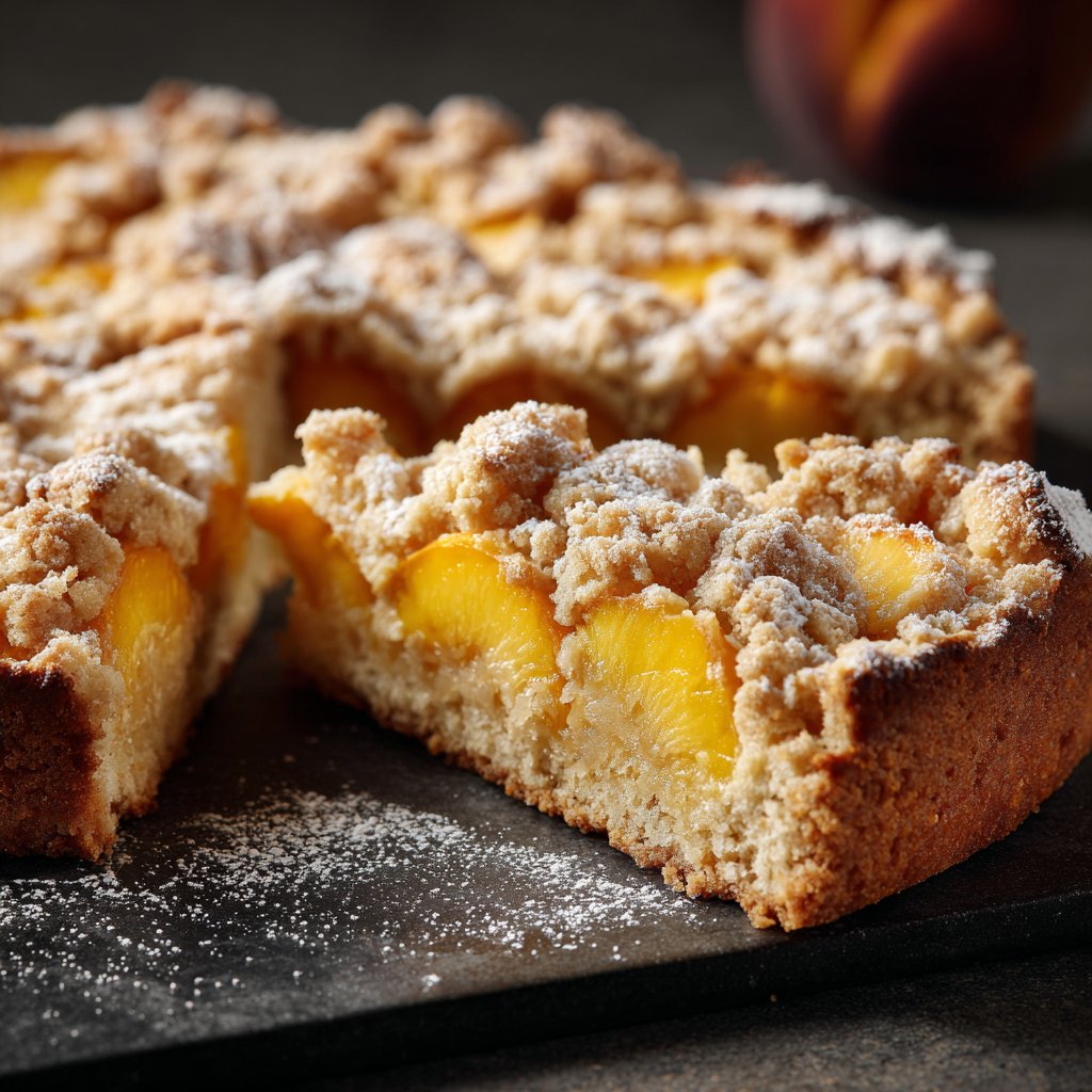 Streuselkuchen Mit Pfirsich